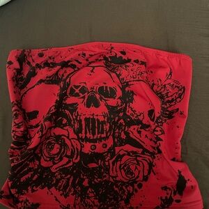 SHEIN Red Skull Graphic Tank Top